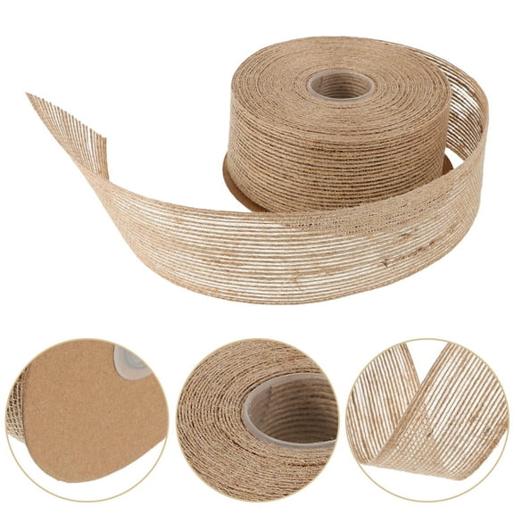 MLINS Jute Burlap Ribbon for and Crafting Flower Rope and Present Woven Ribbon Twine String for Wrapping Decorative Ribbon for Bows