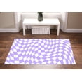 thumbnail image 3 of Purple Checkered Area Rug,Cool Checkered Design Washable Rug,Non-Slip Non-Shedding Low Pile Fade Resistant Rug for Entryway, Bedroom, Kitchen, Bathroom 5x8ft, 3 of 6