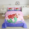 thumbnail image 5 of Castle Fairy Cartoon Mermaid 2pcs Bedding Comforter Set,Ocean Princess Twin Comforter Sets,Kawaii Castle Breathable Bedding Set,Ultra Soft Sea Home Decor, 5 of 8