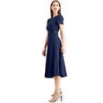 thumbnail image 3 of Calvin Klein Womens Petites Crepe Short Sleeves Sheath Dress, 3 of 3