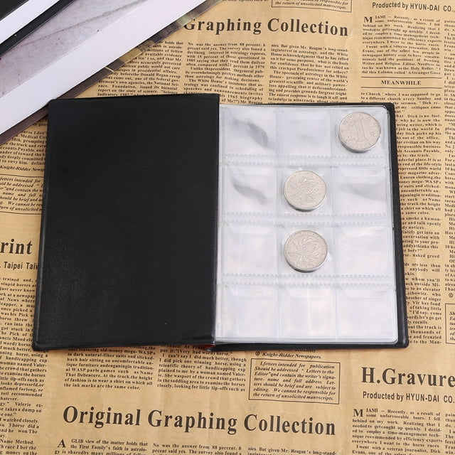 Transparent Clear Simple Coin Album 10 Pages Coin Books For Coins Tokens Badges