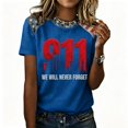 thumbnail image 5 of Women's Never Forget 911 Memorial T Shirt Patriotic Memorial Graphic Tee Courage Hope Patriotic 9/11 Memorial Shirt, 5 of 5