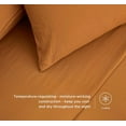 thumbnail image 6 of Chezmoi Collection Extra Soft Bed Sheets Set, Double Brushed Microfiber 14-Inches Deep Pockets, 5-Piece Sheet Set, Split King, Spice Orange, 6 of 8