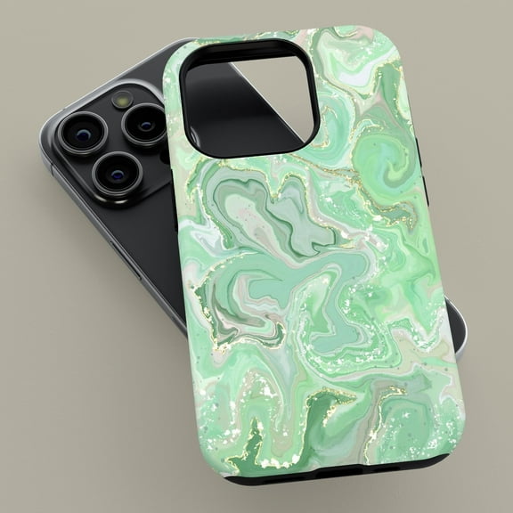 Green Marble Stone Pattern Case for iPhone Samsung Elegant