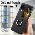 thumbnail image 6 of for Oppo Find N3 Flip Case with Ring, Slim PU Leather Protective Cover Phone Case Oppo Find N3 Flip ZH Black, 6 of 18