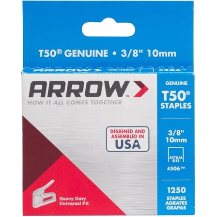 Pk/1250 x 8: Arrow Staples for T50 Series Staple Guns 50624