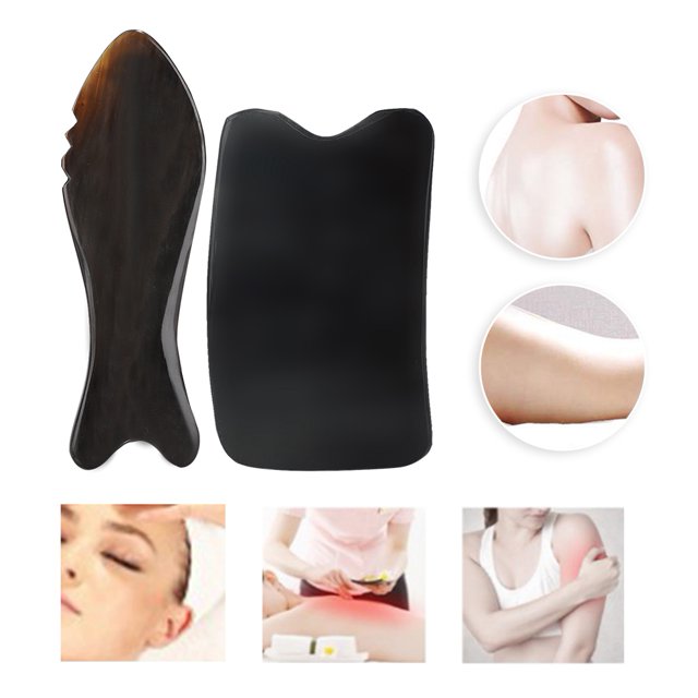 Tabla De Raspado De Cuerno De Buey, Herramienta De Masaje Para Cara Y Cuello, Para Promover La Circulación Sanguínea, Mejorar La Función Inmune Y La