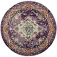 thumbnail image 3 of SAFAVIEH Monaco Toria Traditional Area Rug, Violet/Light Blue, 9' X 9' Round, 3 of 8