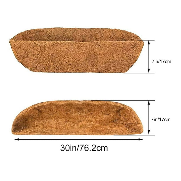 Coconut Planter Liners 30" Coco Husk Fiber Preformed Window Box