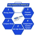 thumbnail image 3 of Funamily Portable Handheld Steamer for Clothes, 3-in-1 Steam Iron for Quick Wrinkle Removal (Blue), 3 of 6