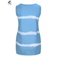 thumbnail image 6 of PULLIMORE Women's Boho Tie Dye Tops Summer Tank Tops Sleeveless Crew Neck Casual Loose T-Shirts Plus Size (L, Blue), 6 of 9