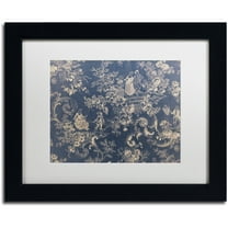 Trademark Fine Art "Toile Fabrics II" Canvas Art by Color Bakery White Matte, Black Frame