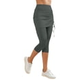 thumbnail image 4 of Versatile Quarter Length Ruched Skirt Pant for Women Daily Casual Wear Yoga Practice Comfortable Stretch Fabric Easy Care Machine Washable Spring Summer, 4 of 7