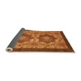 thumbnail image 2 of Ahgly Company Indoor Round Abstract Orange Modern Area Rugs, 4' Round, 2 of 4