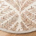thumbnail image 3 of SAFAVIEH Capri Proinsias Leaves Wool Area Rug, Ivory/Brown, 7' x 7' Round, 3 of 7