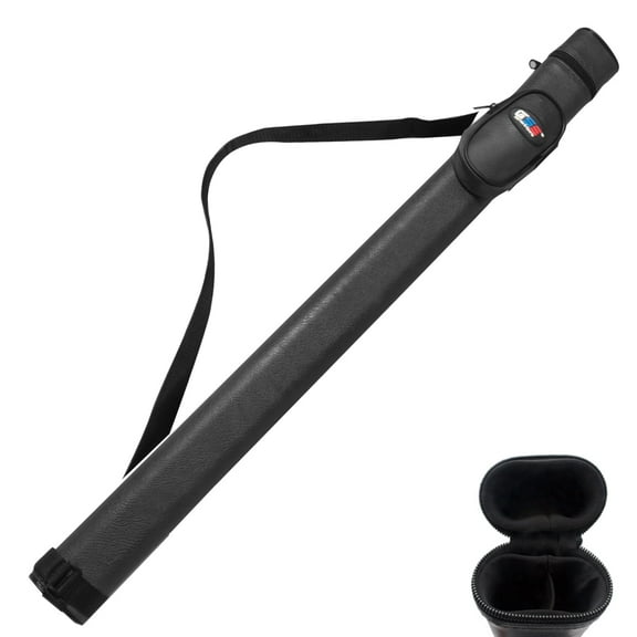 GSE Games & Sports Expert 1x1 Hard Leatherette Billiard Cue Case. Pool Cue Stick Carrying Case, Billiard Pool Cue Accessories (5 Colors Available)