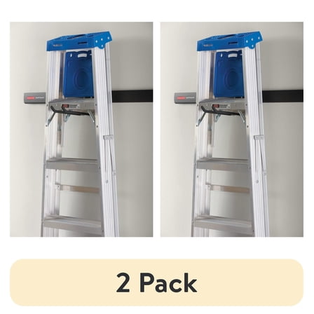 (2 pack) Rubbermaid Garage FastTrack Rail Multi-Purpose Hook Bundle, 2-Pack, Satin Nickel