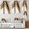 thumbnail image 4 of Designart Minimalism Pink And Gold Cubic Fusion V Canvas Wall Art, 4 of 5