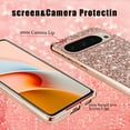 thumbnail image 6 of Compatible with Google Pixel 9 Pro XL Case Glitter Shockproof, Google Pixel 9 Pro XL Phone Case Bling Sparkly TPU and PC Silicone Shiny Girl Women Thin Protective Cover (Rose Gold), 6 of 15