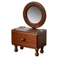 thumbnail image 1 of Espejo de sobremesa, espejo de maquillaje, elegante decoración de escritorio, retro, portátil. Redondo, 1 of 9