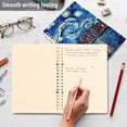 thumbnail image 5 of Starry Sky Houses Sea Ring Binder Notebook Journey Note Diary College Ruled Spiral Notebook Study Loose Leaf Paper A5 60 Pages, 5 of 8
