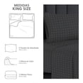 thumbnail image 2 of Juego De Sábanas Mainstays King Size GRIS OXFORD CRUCES, 2 of 4
