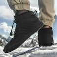 thumbnail image 6 of Mens Barefoot Snow Boots Winter Warm Fur Lined Hiking Boots Minimalist Waterproof Non-slip Cotton Shoes Black 8.5 US, 6 of 7