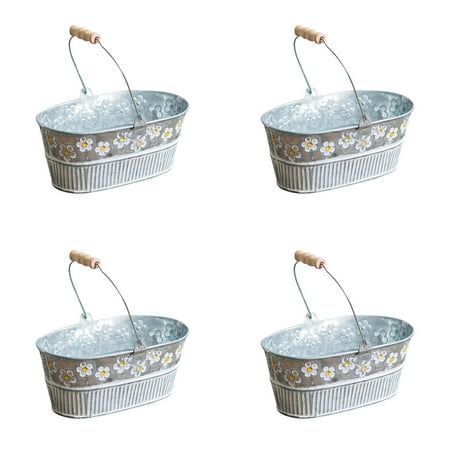 

Dried Flower Flower Vase Flower Bucket Flower Flower Arrangement Balcony Flower Pot Bucket Retro Old Wrought Hanging Bucket 1PC Large Flower for Indoor Flower Pot Shelving Hooks Shelving Unit