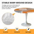 thumbnail image 6 of Abstract Orange Gray Oil Painting Elastic Fitted Round Table Cover Vintage Texture Waterproof Outdoor Tablecloth for Holiday Party, Picnic, Patio & Dining Fits Tables Up to 36"-44", 6 of 8