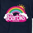 thumbnail image 3 of Barbie the Movie - Barbie Logo Rainbow -  Men's Short Sleeve Graphic T- Shirt, 3 of 5
