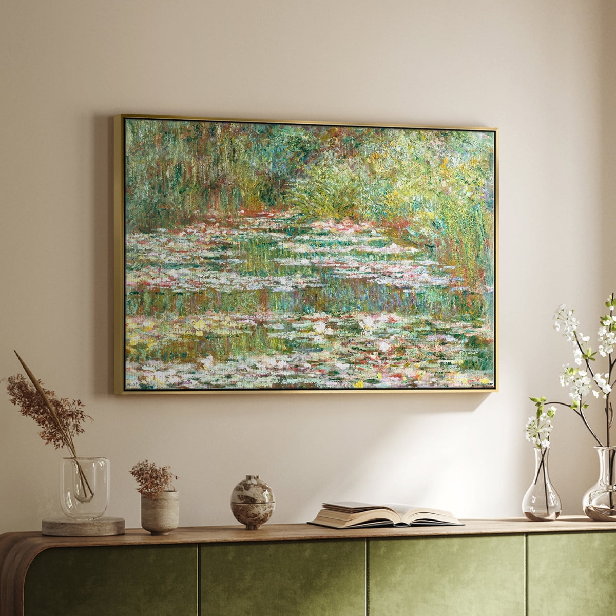 Vintage Landscape-CCXLI By Wexford Home Framed in Gold Wood Gallery Wrapped Canvas 17 in. x 25 in.