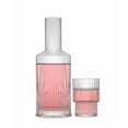thumbnail image 3 of GXliwei-2 Piece Fluted Bedside Carafe Decanter Set - 26 oz Night Carafe with a 9oz Glass Cup Set, 3 of 5