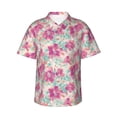 thumbnail image 2 of Picia Purple Watercolor Flowers Gentle Cotton Regular Fit Short Sleeve Casual Hawaiian Shirt for Men-X-Large, 2 of 9