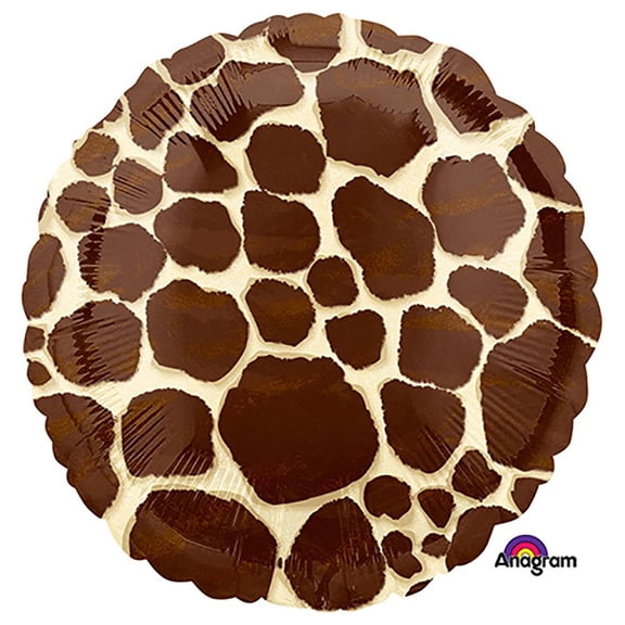 LOONBALLOON Safari-Jungle Balloons, 18″ CIRCLE - GIRAFFE