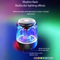 thumbnail image 4 of Portable Bluetooth-compatible Speaker  12-Hour Battery  Transparent Design  LED Lights  6D Stereo  Intelligent Noise Reduction  Black, 4 of 12