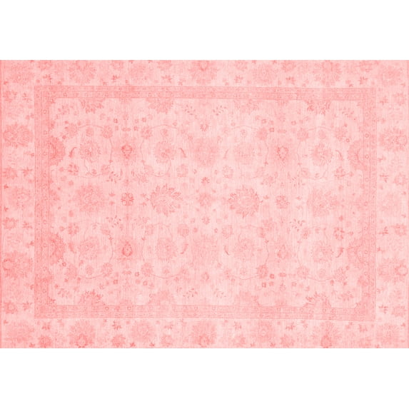 Ahgly Company Machine Washable Indoor Rectangle Abstract Red Modern Area Rugs, 2' x 4'