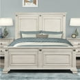 thumbnail image 2 of Renova Distressed Parchment Wood Panel Bed, Queen, 2 of 6