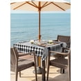 thumbnail image 3 of Outdoor Tablecloth with Umbrella Hole for Patio/Picnic/Party/Camping, Spring Flowers Waterproof Table Cloth Square Cover Washable, Farmhouse Truck Black Plaid Wood Grain (54"x 54"), 3 of 8