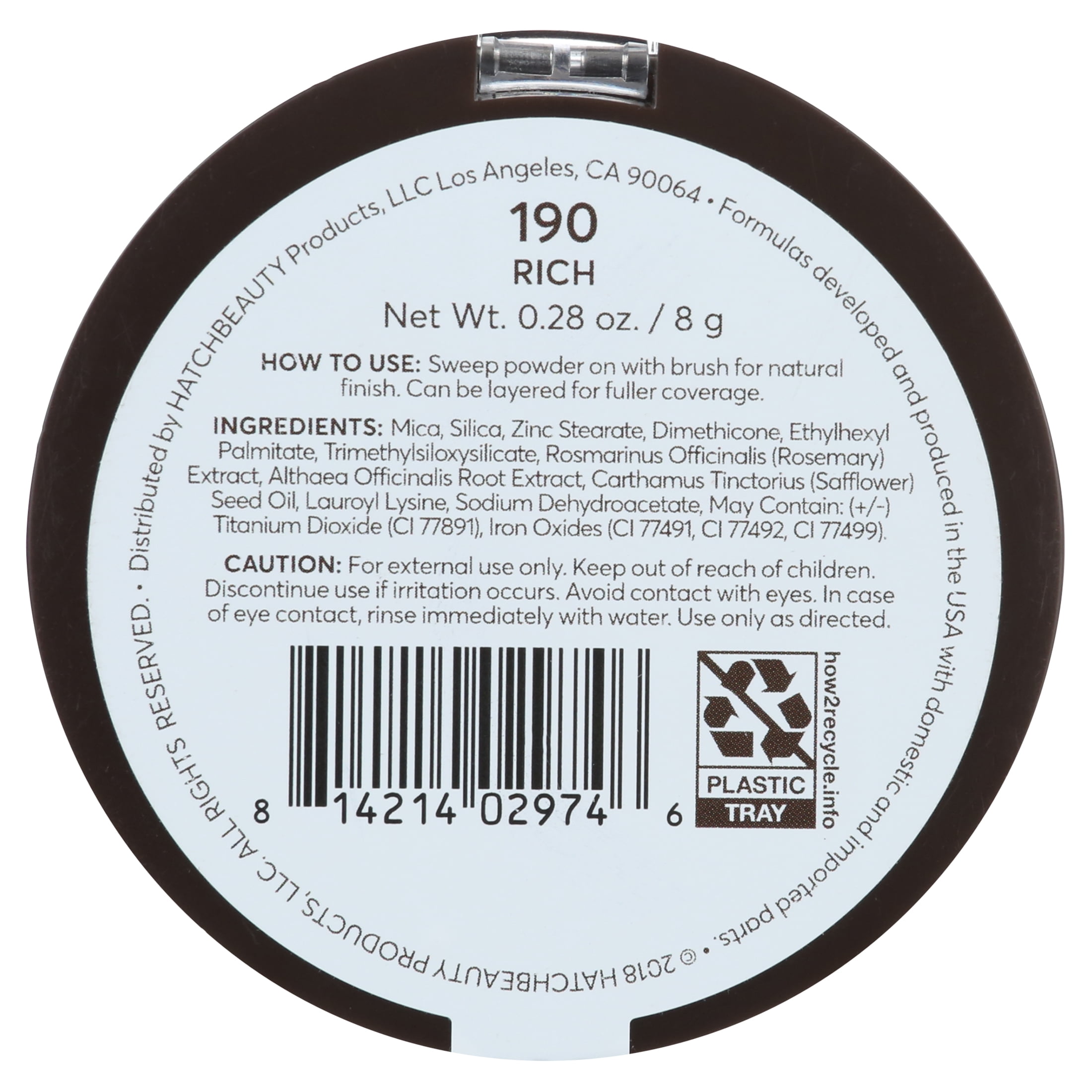 found Mattifying Powder Foundation with Rosemary, 190 Rich, 0.28 fl oz