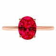 thumbnail image 7 of Solitaire Engagement Ring for Women - 2.5ct Simulated Ruby in 14K Rose Gold Promise Ring, 7 of 7