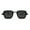 All Black, variant on Mens Retro Rectangle Color Lens Hippie Plastic Sunglasses Clear Yellow