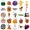 As show B, variant on 50 Halloween Ghost Graffiti Stickers Waterproof Vinyl Decals for Water Bottles Phones Laptops Journals Scrapbooks Cases