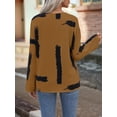 thumbnail image 3 of European and American Abstract Art Printed Shirt Women'S Long Sleeved Shirt Women'S Clothing Khaki S, 3 of 6