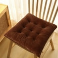 thumbnail image 4 of YiJuHui 4pcs Non-Slip Dining Chair Cushion with Velvet Texture, Comfortable Seat Pad for Office and Kitchen, Polyester Fabric with Anti-Slide Gripper Backing 40CM*40CM, 4 of 6