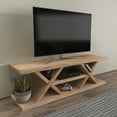 Massi 53'' Solid Wood Rustic TV Stand / Consol Natural Oak Finish for