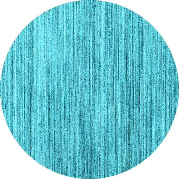 Ahgly Company Indoor Round Abstract Light Blue Contemporary Area Rugs, 8' Round