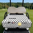 thumbnail image 2 of Psesaysky Golf Cart Seat Covers with 4 Pockets Soft Golf Cart Seat Towel Blanket, Extra Handle, Foldable and Washable, Suit EZGO TXT RXV/Club Car Seats, Polka Dots, 2 of 8