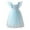 M316 Sky Blue, variant on Tfken Summer Girls Dresses Solid Color Square Neck Fly Sleeve Tutu Tulle Dresses Trendy Toddler Soft Clothes Black Size 18-24 Months