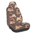 thumbnail image 1 of Wukai Cut Pug Full Set Car Seat Covers with Soft Padding Universal Auto Front Seats Protector and Cushion Mat, 1 of 5