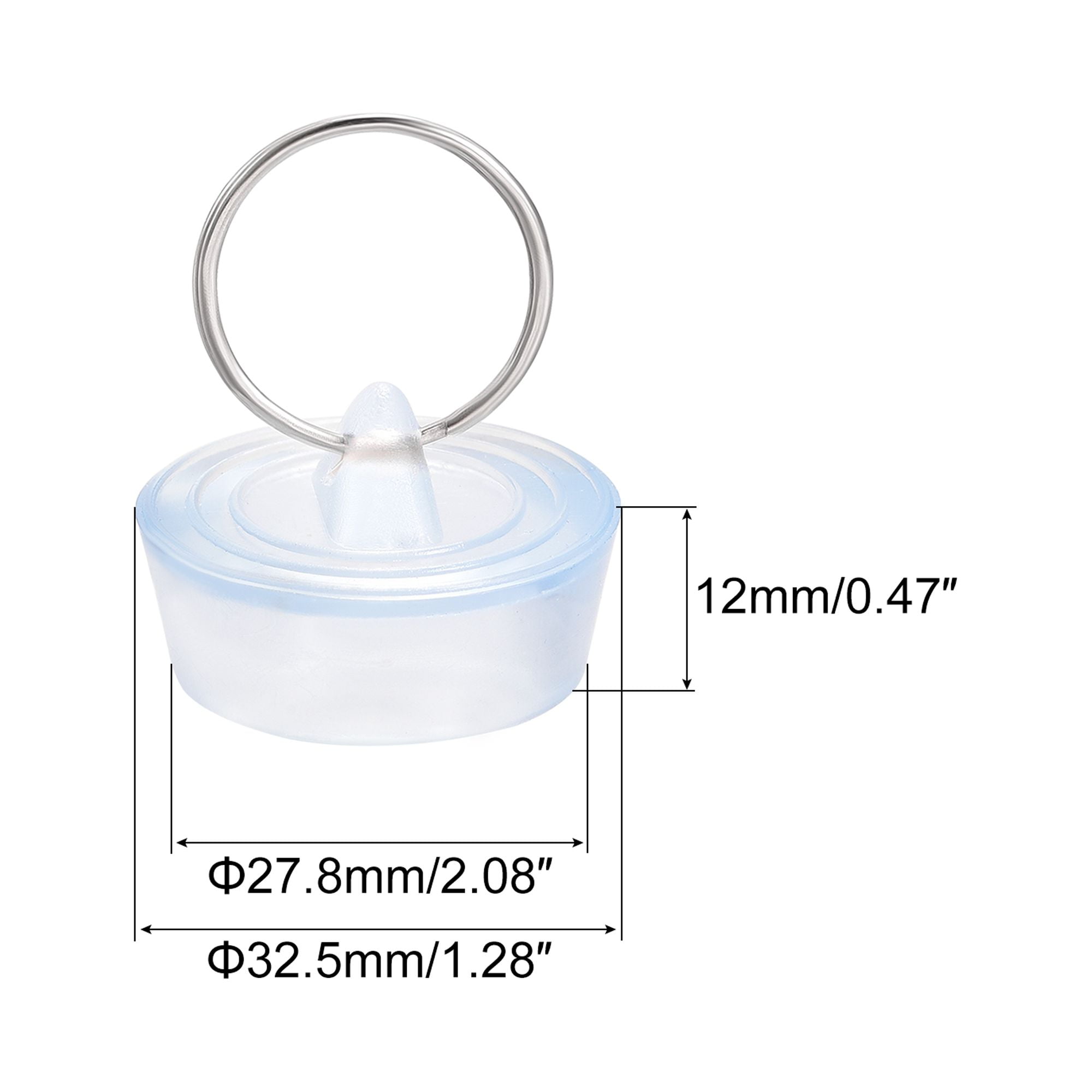 Unique Bargains Rubber Sink Plug Drain Stopper Hanging Ring Bathroom Fit 1-1/8" to 1-1/4" Drain